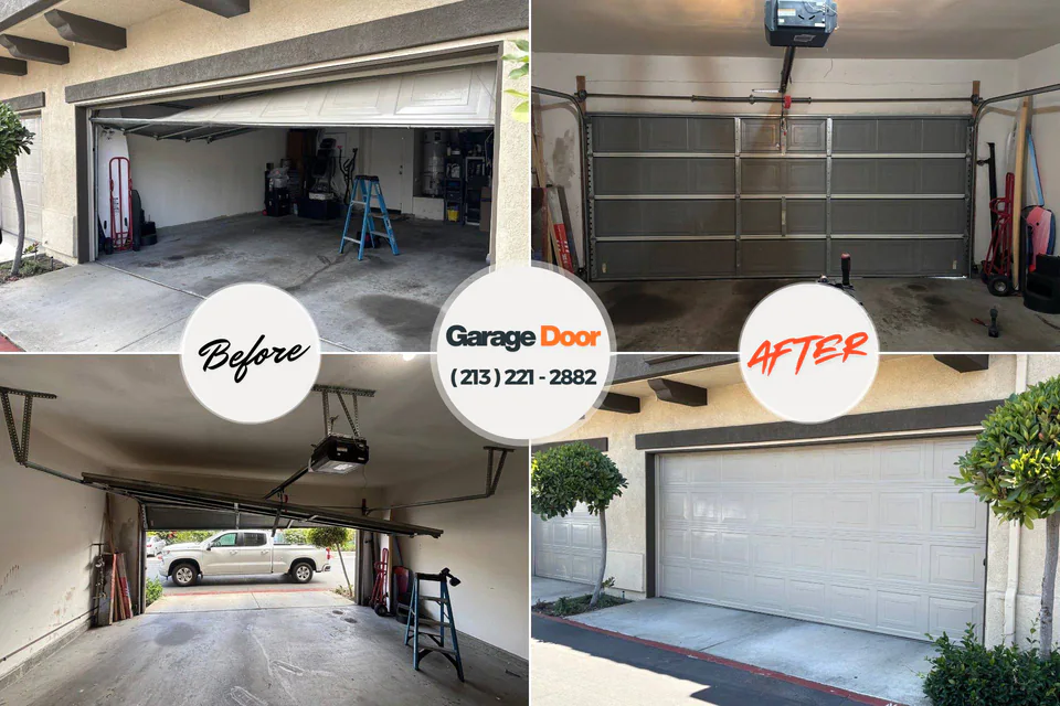 Before and after: garage door repair South Charleston, WV